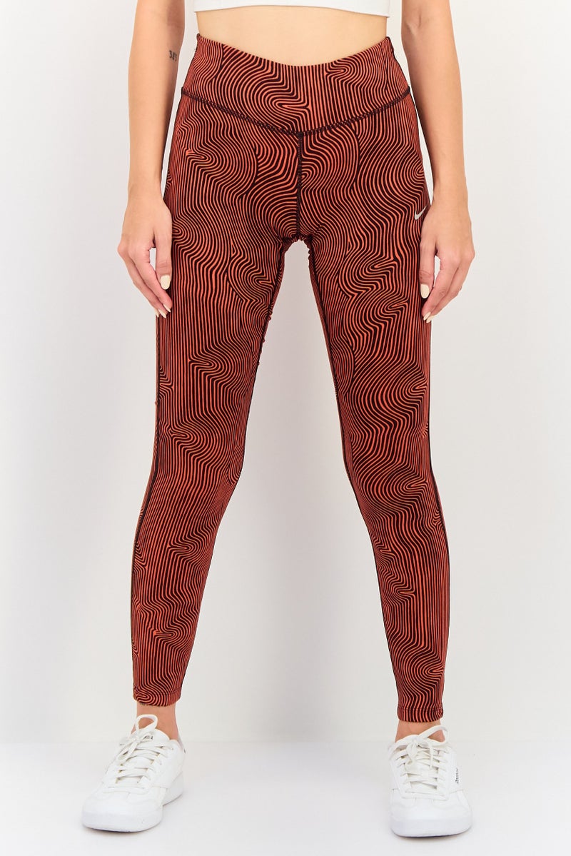 Nike Women Dri-Fit Brand Logo Running Tight, Multicolor - Image 1