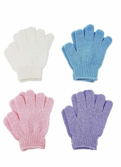 Generic 4 Pairs Exfoliating Gloves - Premium Scrub Wash Mitt for Shower,Spa,Massage and Body Scrubs - Spa Exfoliation Accessories For Men and Women  - Image 1