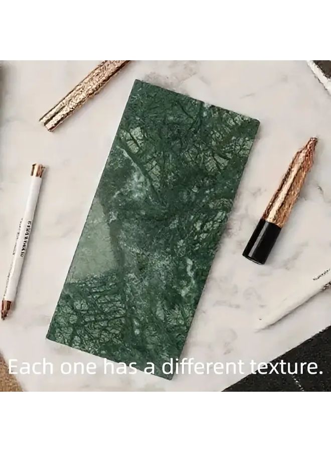 Elegant Marble Bathroom Tray 25x12cm Green Luxury Vanity Organizer with Polished Finish for Makeup Jewelry Storage Home Decor for Kitchen Bedroom - Image 1
