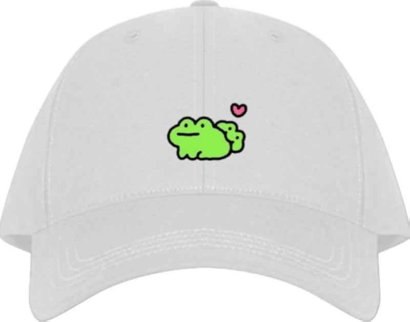 Frog Plain unisex baseball cap White 13