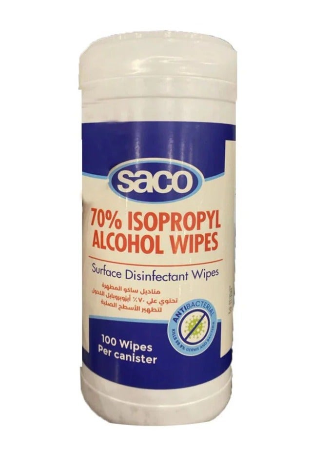 ساكو مناديل مطهرة للأسطح تحتوي على 70% من الكحول الأيزوبروبيل - Image 2