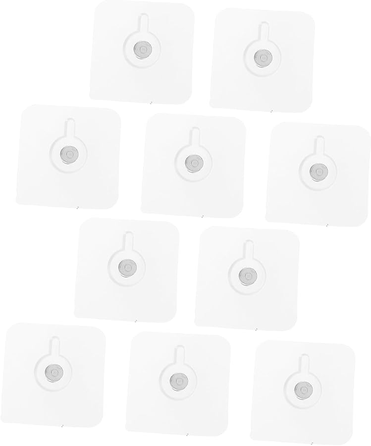 10 Pack Heavy Duty Self Adhesive Wall Hooks No Drill No Trace for Pictures Photos Decor - Image 1