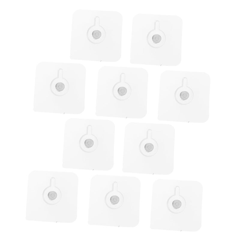 10 Pack Heavy Duty Self Adhesive Wall Hooks No Drill No Trace for Pictures Photos Decor - Image 2