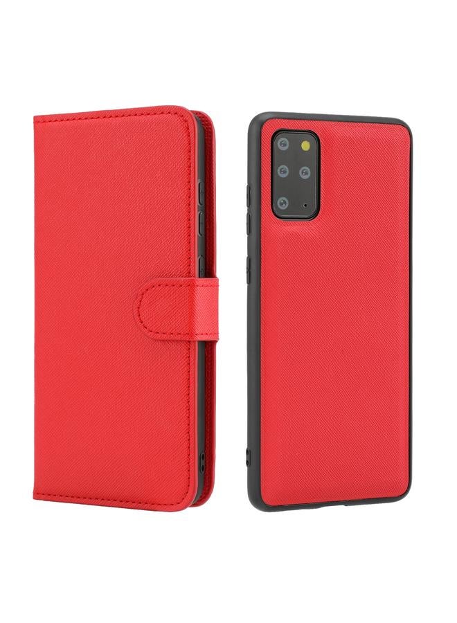 اس-توب جراب هاتف Samsung Galaxy S20+ مصنوع من الجلد القابل للفصل بتصميم متقاطع - Image 1