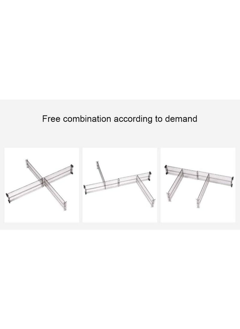 Arabest Drawer Dividers 4 Pack, Dresser Drawer Organizers Separators Expandable 51-27.5cm for Divide Kitchen Utensils Clothes, Multi Kitchen Drawer Organisers for Bathroom Bedroom Office Dresser  - Image 5