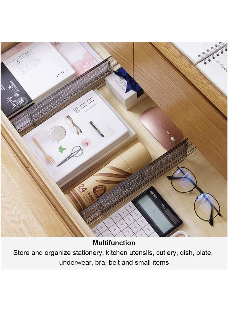 Arabest Drawer Dividers 4 Pack, Dresser Drawer Organizers Separators Expandable 51-27.5cm for Divide Kitchen Utensils Clothes, Multi Kitchen Drawer Organisers for Bathroom Bedroom Office Dresser  - Image 2