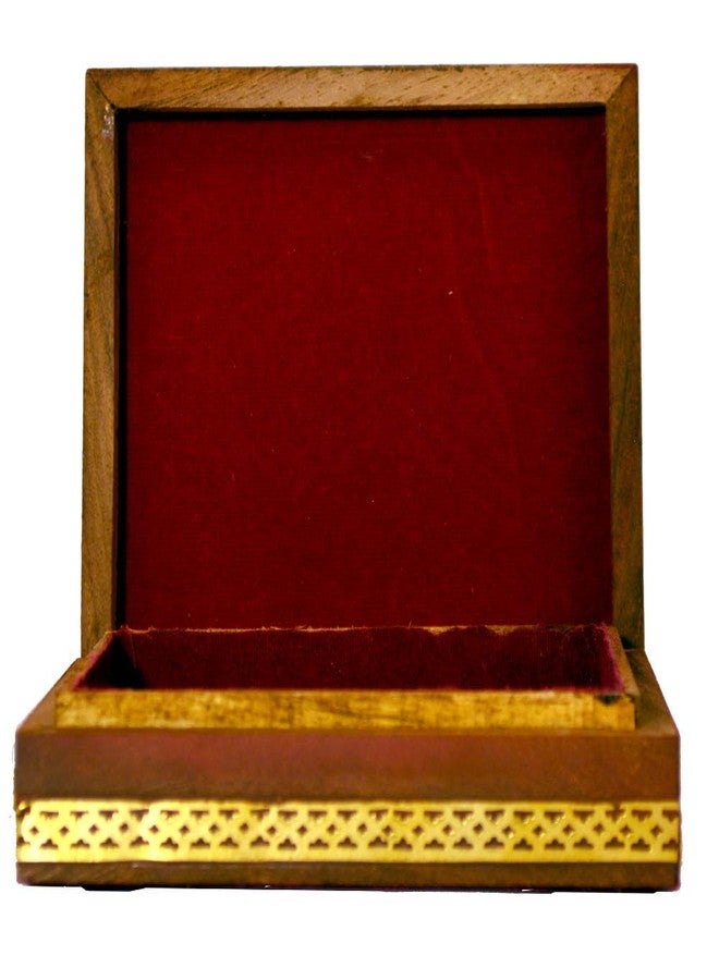 santarms صندوق مجوهرات تاج محل مصنوع يدويًا من خشب الشيشام من سانتارمز (13.5 × 11 × 4 سم) - تصميم بغطاء صلب - مثالي كهدية - Image 3