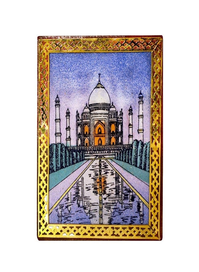 santarms صندوق مجوهرات تاج محل مصنوع يدويًا من خشب الشيشام من سانتارمز (13.5 × 11 × 4 سم) - تصميم بغطاء صلب - مثالي كهدية - Image 1
