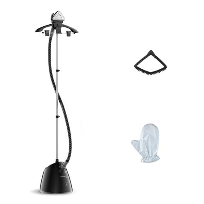 Rowenta , Steamer For Clothes, Pro Style Full Size Steamer With 45 Second Heat-Up & Removable 50 Oz Water Tank, 1500 Watts, Included Clips To Hang Clothes, Ironing, Black Clothes Steamer, Is2461 - Image 3