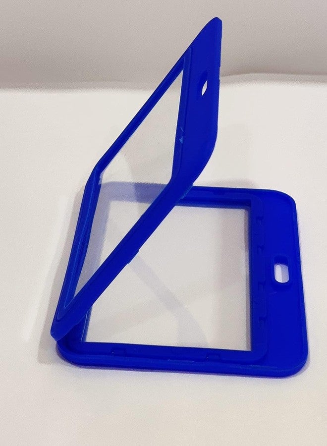 Shining Zon Plastic Box ID Card Holder Id Badge Double Sides for Office School with Square YoYo Clip (Set of 1, Blue Horizontal) - Image 5