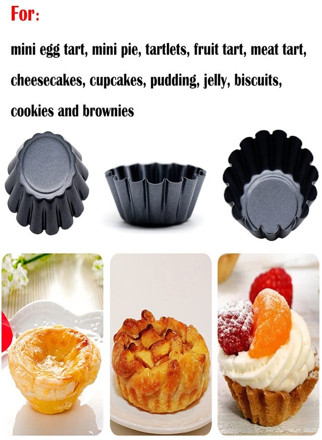 MGGi 12 Packs Egg Tart Mold, Bigger Size 3 x 0.9inch, Non-Stick Pan Carbon Steel Cake Molds, Mini Pie Mould, Muffin Cupcake Pudding Baking Cup Maker - for Pies, Chinese Egg Tart, Cakes - Image 4