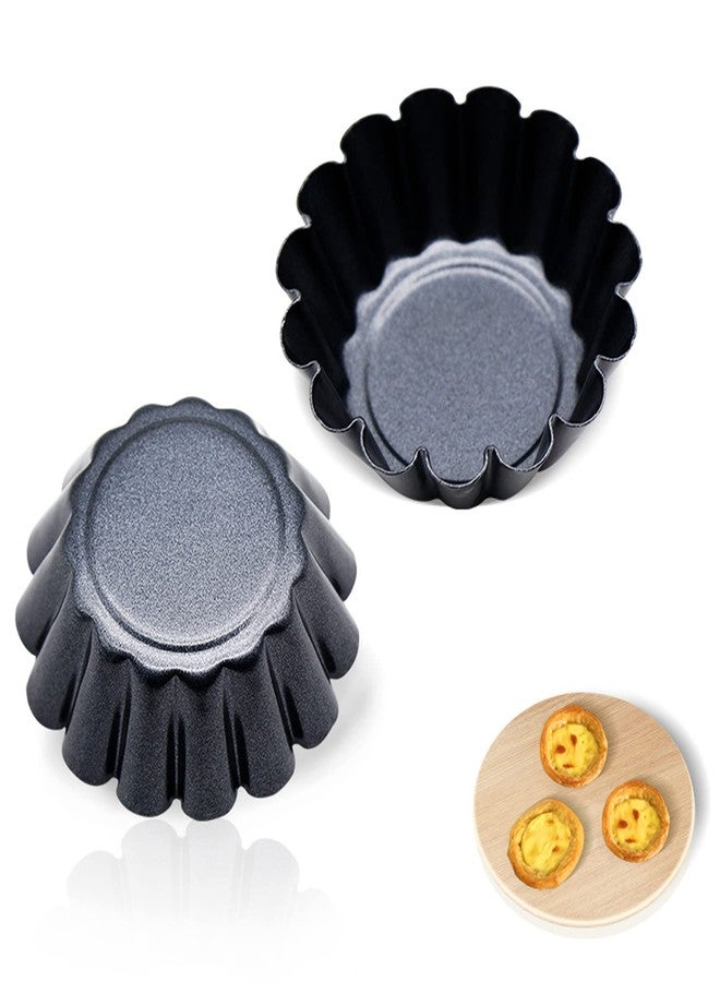 MGGi 12 Packs Egg Tart Mold, Bigger Size 3 x 0.9inch, Non-Stick Pan Carbon Steel Cake Molds, Mini Pie Mould, Muffin Cupcake Pudding Baking Cup Maker - for Pies, Chinese Egg Tart, Cakes - Image 5