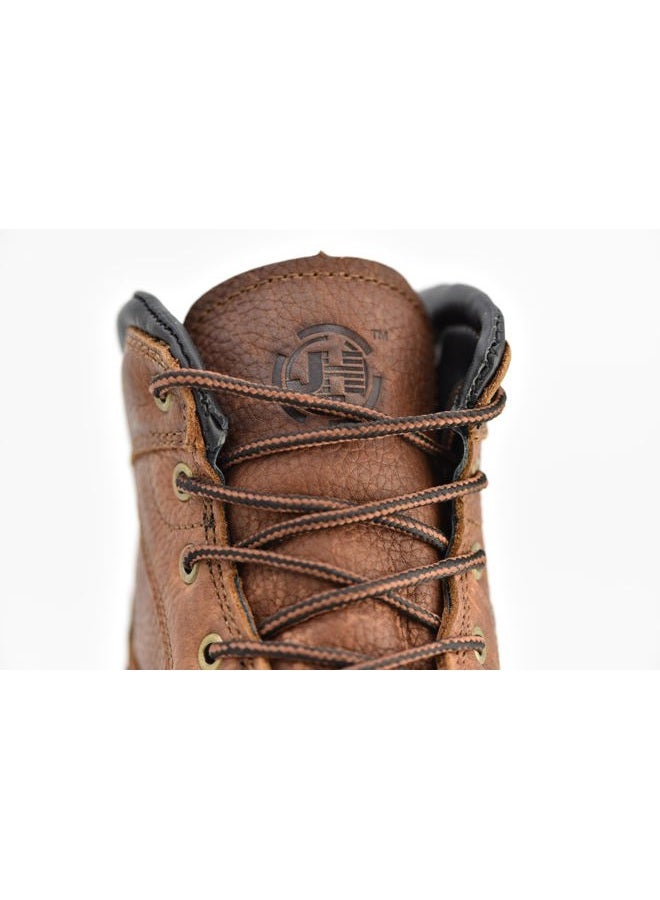 JH Men's Waterproof Steel Toe Work Boots – Anti-Slip TPU Sole, 4-Layer Waterproof, Full-Grain Leather, Memory Foam Insoles - Image 5