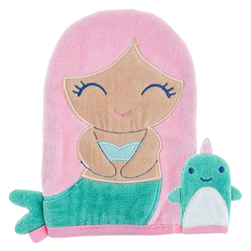 Stephen Joseph Bath Mitt with Finger Puppet, Mermaid - Image 1