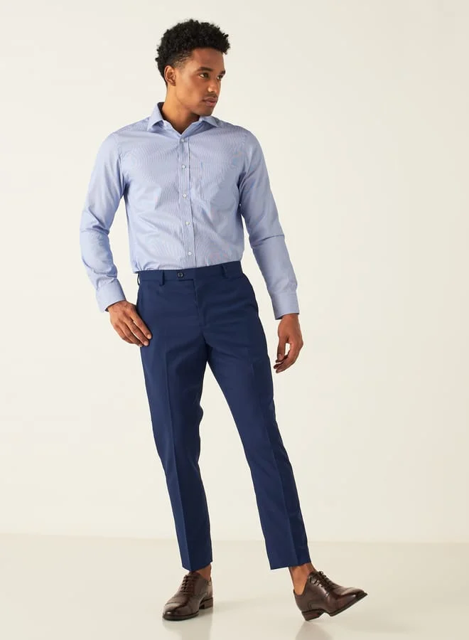 DUCHINI Mens Textured Oxford Shoes with Lace-Up Closure