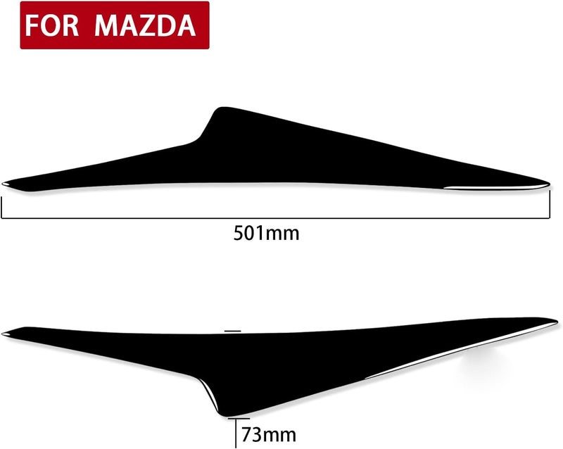 QASULER Gloss Black Headlight Eyelid Trim for Mazda Angkesaila - Image 2