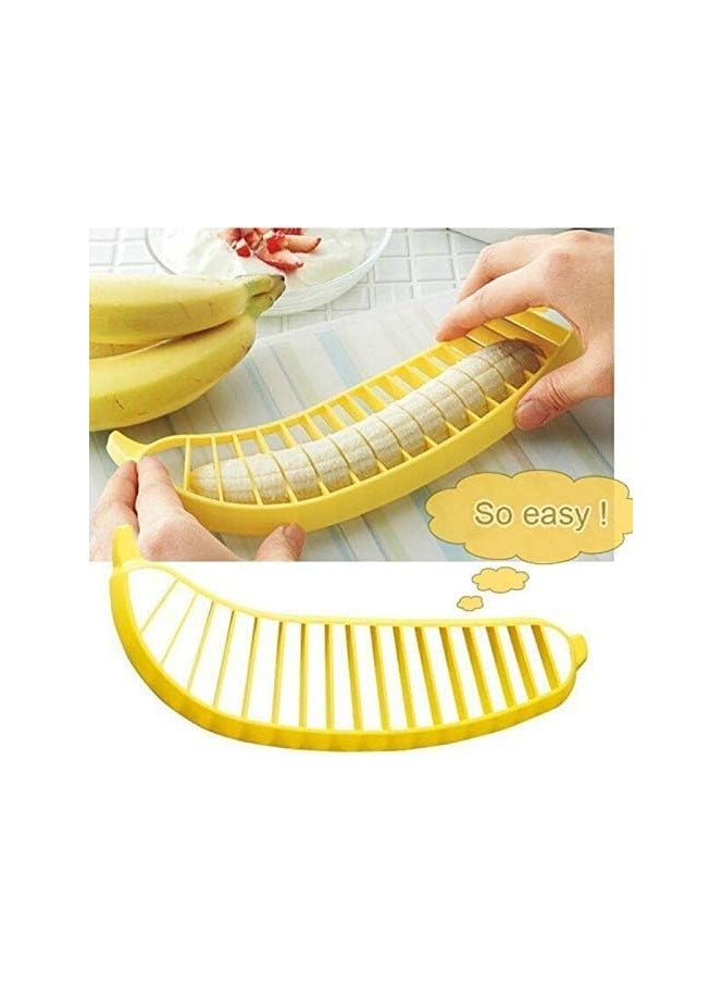 erorex Creative Food Grade Plastic Banana Slicer Fruit Vegetable Salad Tool Practical Cooking Chopper Cutter Kitchen Gadget - Image 2