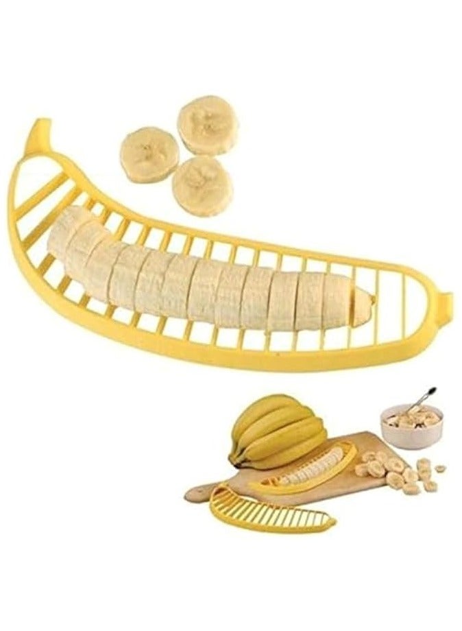 erorex Creative Food Grade Plastic Banana Slicer Fruit Vegetable Salad Tool Practical Cooking Chopper Cutter Kitchen Gadget - Image 1
