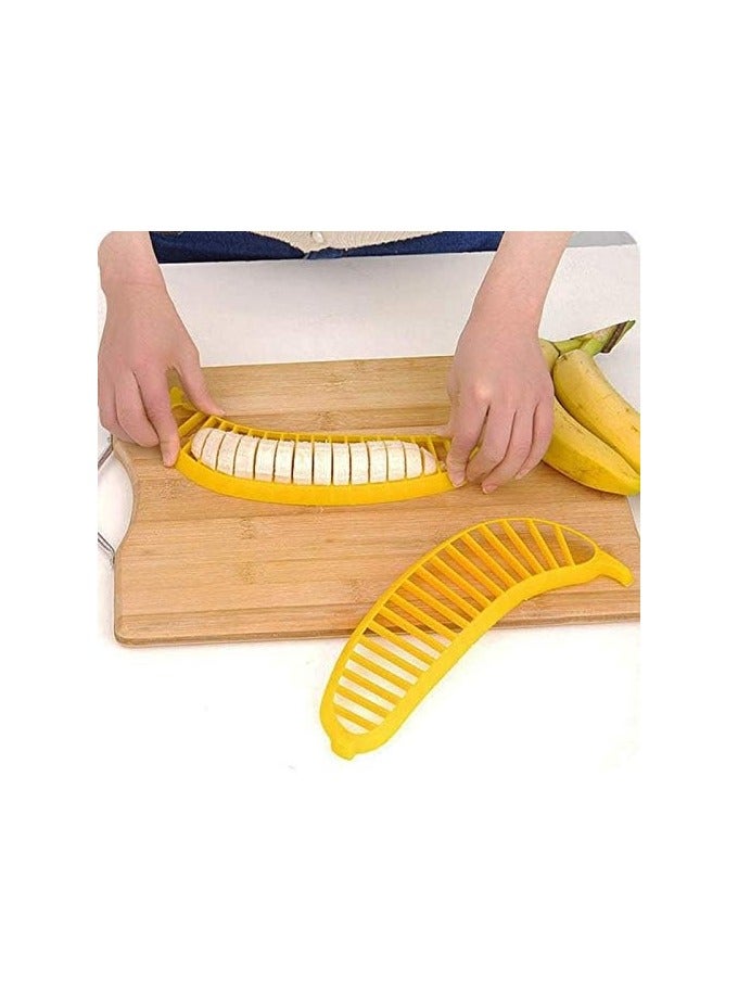 erorex Creative Food Grade Plastic Banana Slicer Fruit Vegetable Salad Tool Practical Cooking Chopper Cutter Kitchen Gadget - Image 3