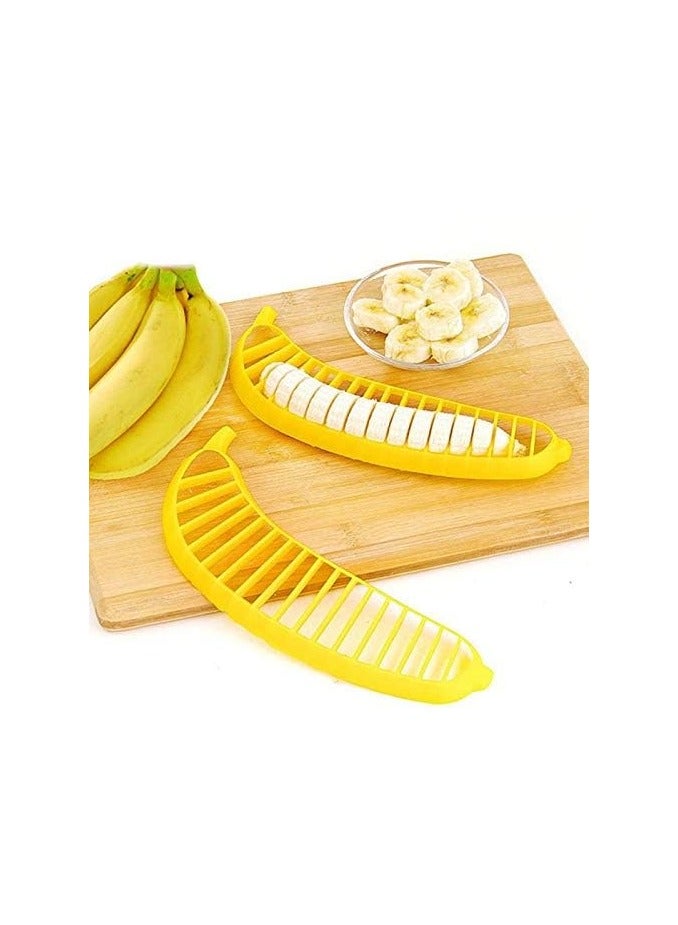 erorex Creative Food Grade Plastic Banana Slicer Fruit Vegetable Salad Tool Practical Cooking Chopper Cutter Kitchen Gadget - Image 4