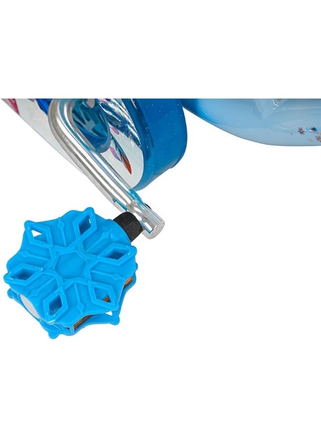 سبارتان دراجة سبارتن 12 بوصة ديزني فروزن وينتر فروست – مزودة بعجلات تدريب قابلة للإزالة، مقعد قابل للتعديل، سلة أمامية، واقي طين خلفي، تصميم برسومات ديزني فروزن الأصلية، باللون الأزرق الفاتح - SP-3222 - Image 3