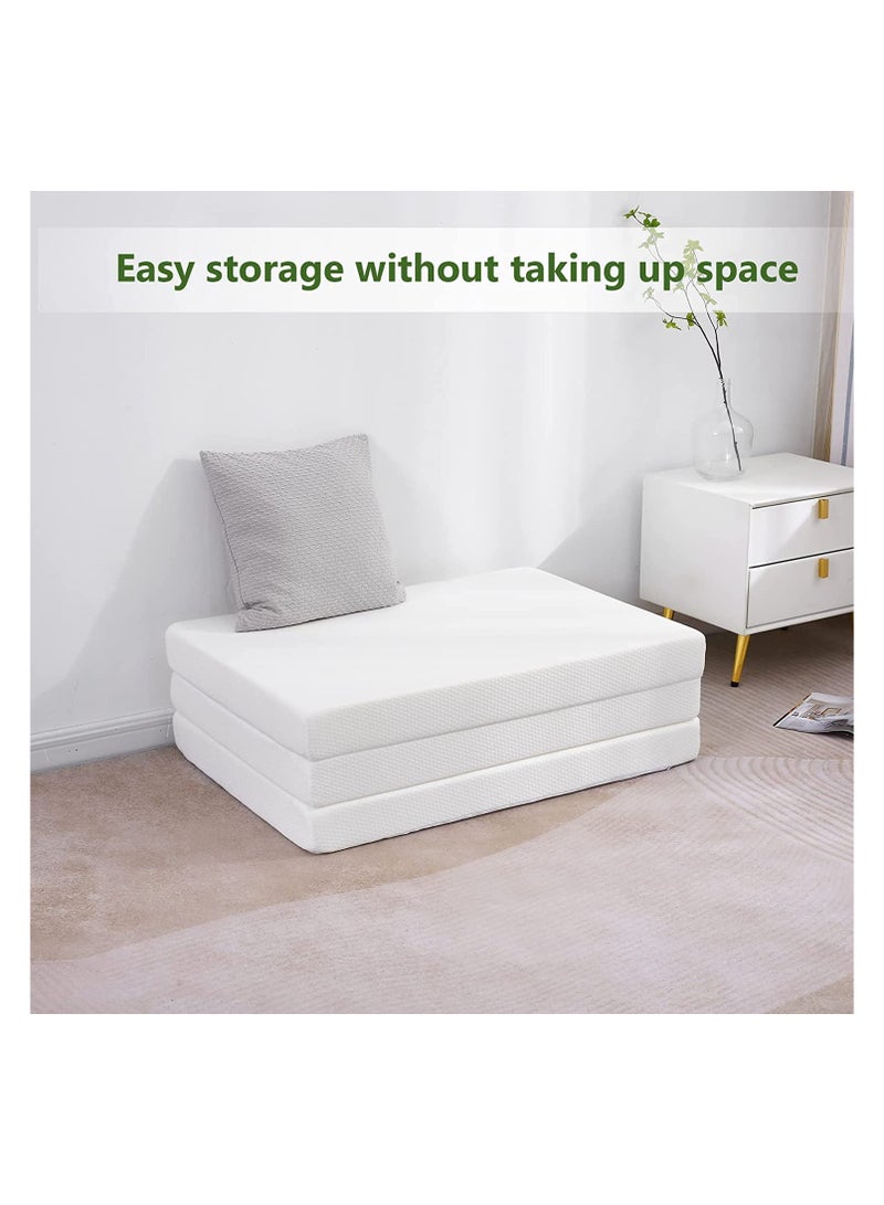 Comfy مرتبة طبية مريحة قابلة للطي مصنوعة من القطن المحبوك مقاس 180×90×7 سم - Image 3