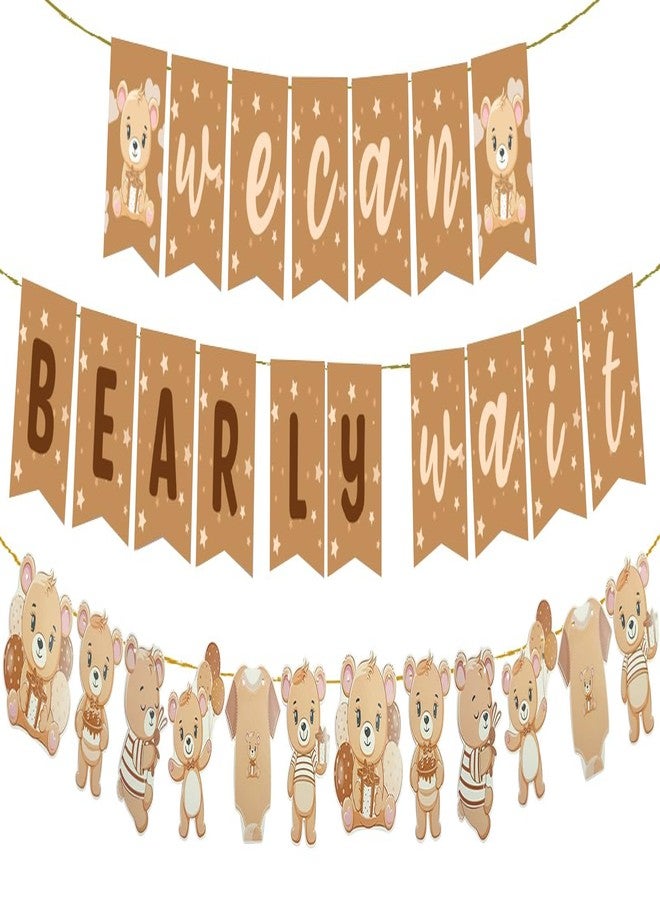 Haptda We Can Bearly Wait Banner Garland for We Can Bearly Wait Bear Baby Shower Decorations - Image 1