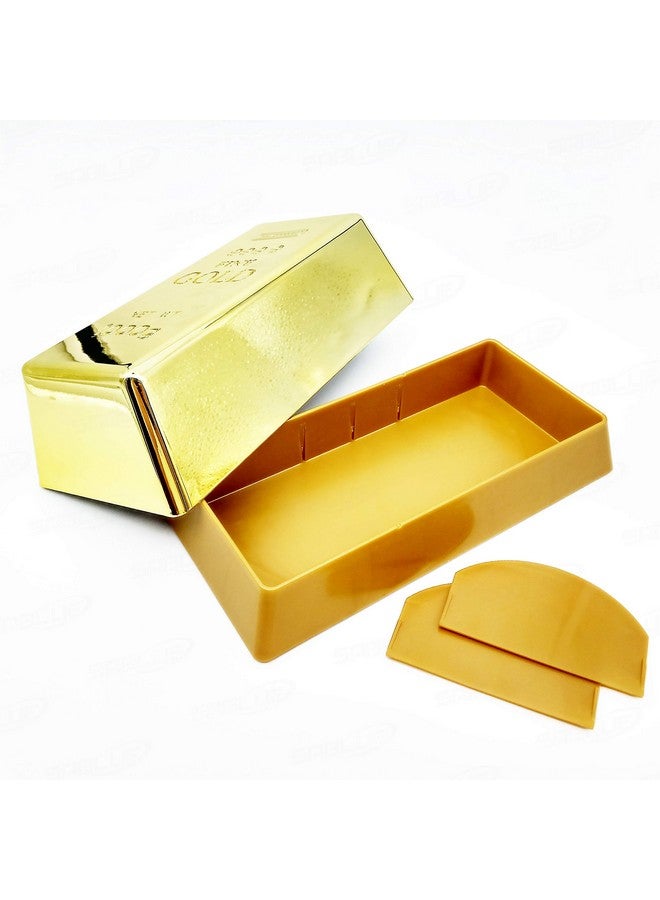 SABLUE Replica Gold Bar Fake Brick Bullion Plastic Business Card Case Holders Box Storage Novelty Gift Joke Decorative Prop Movie Prop Stage Pirate Party Favors Supplies Treasure Hunt Game Bullion(L)  - Image 5