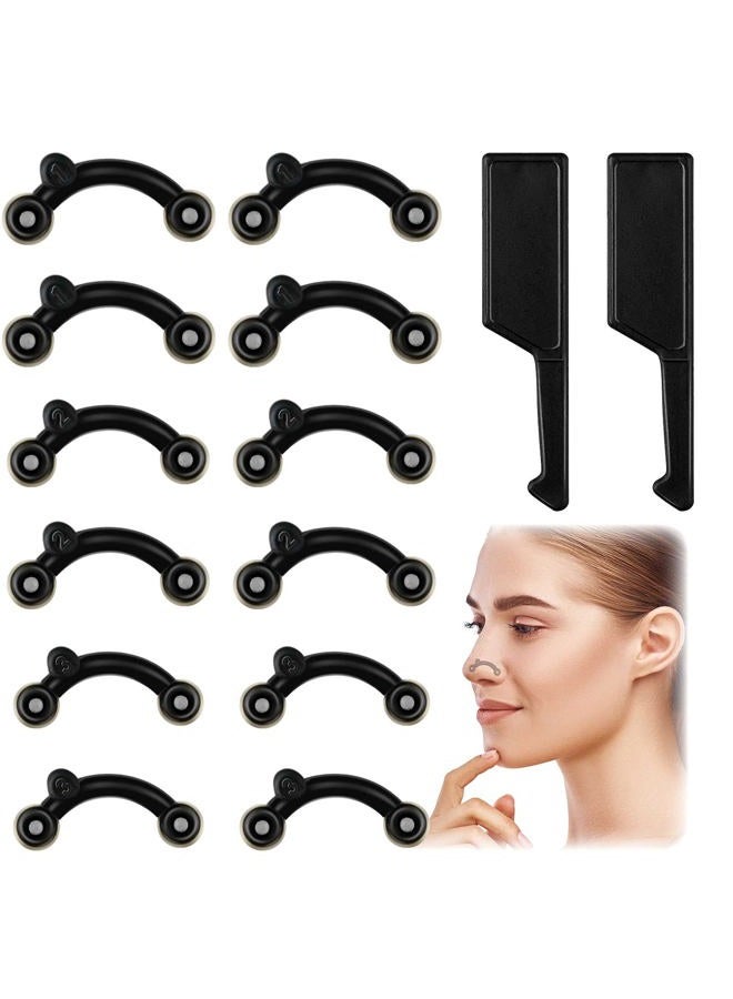 Maitys 2 Sets Nose up Lifting Shaper Clip Clipper Nose Shaper Lifter Inserts Shaping Clip Silicone Beauty Tools Invisible Face Slimming Device - Image 1