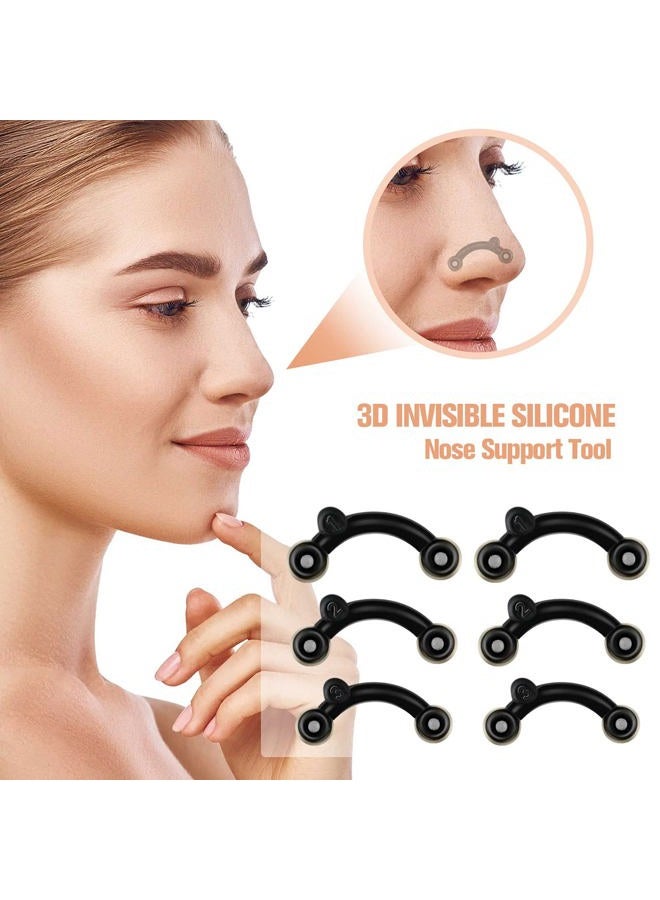 Maitys 2 Sets Nose up Lifting Shaper Clip Clipper Nose Shaper Lifter Inserts Shaping Clip Silicone Beauty Tools Invisible Face Slimming Device - Image 3