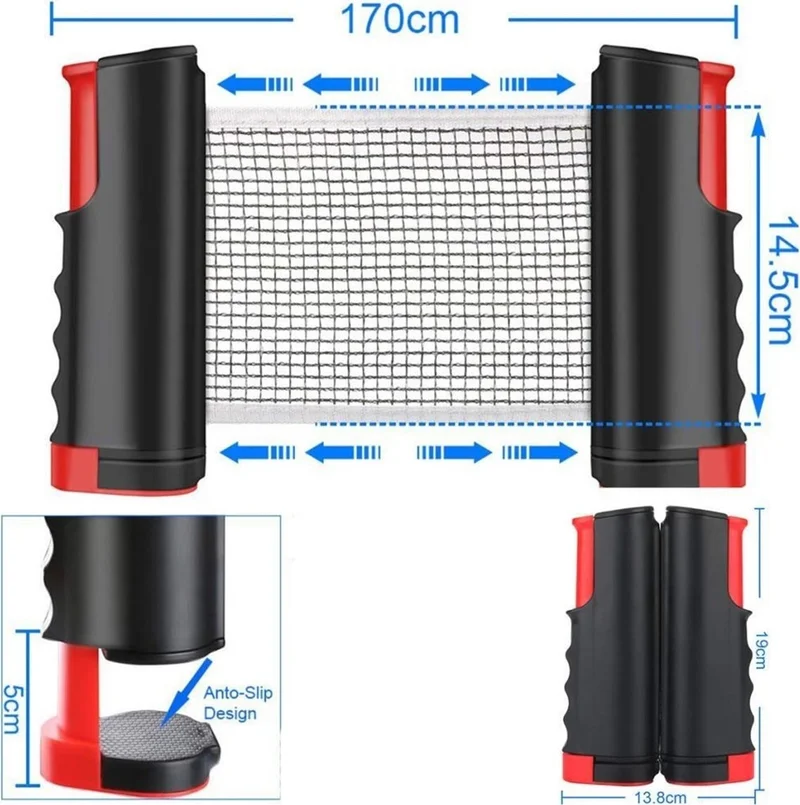 Proithalat Proimport Telescopic Portable Ping Pong Table Tennis Net
