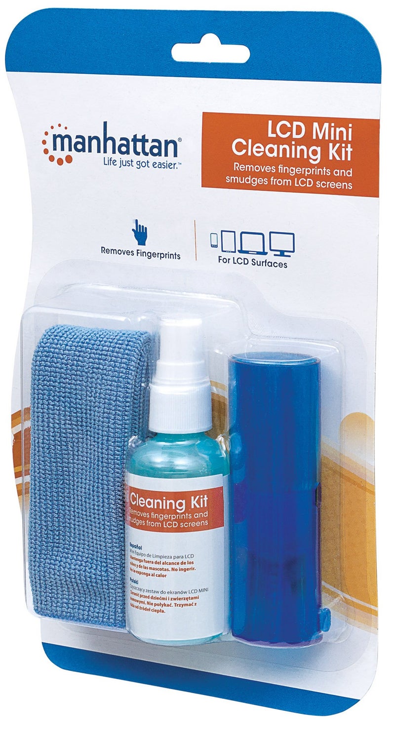 Manhattan 421010 LCD Mini Cleaning Kit for Flat Panel Displays, Notebook Computers, and Televisions - Image 1