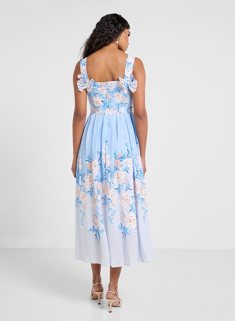 ELLA Floral Chiffon Dress - Image 2