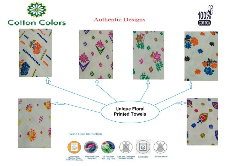 Cotton Colors Cotton Colors 100% Cotton Bath Towels(Size: 30 * 60 Inches)-Pack of 3 Pieces,D30  - Image 2