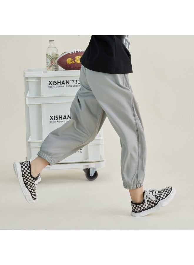 Smooth And Non-sticky】children's Summer Lightweight Drape Mosquito-repellent Long Pants, Boys' Breathable Mesh Sports Pants - Image 5