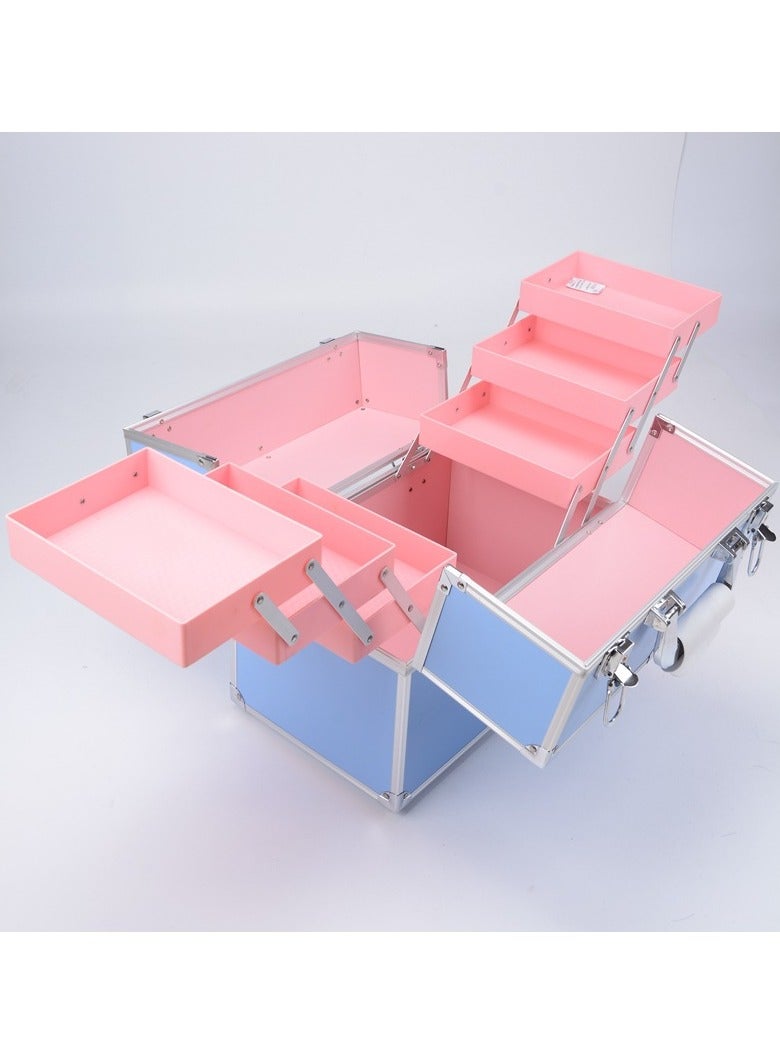 Square Shaped Cosmetics Storage Bag Blue