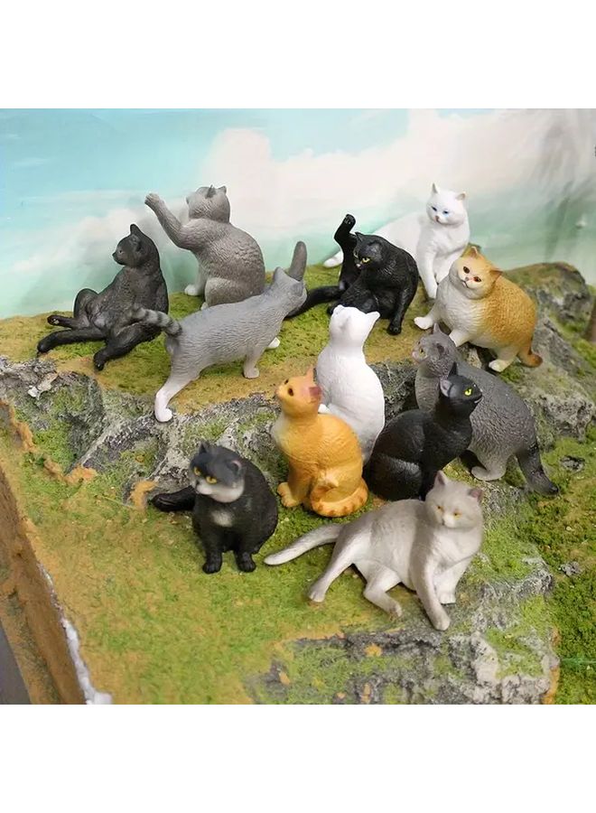 Miniature Lazy Cat Desktop Ornament 3366 Orange Tabby British Shorthair Static Model - Image 4