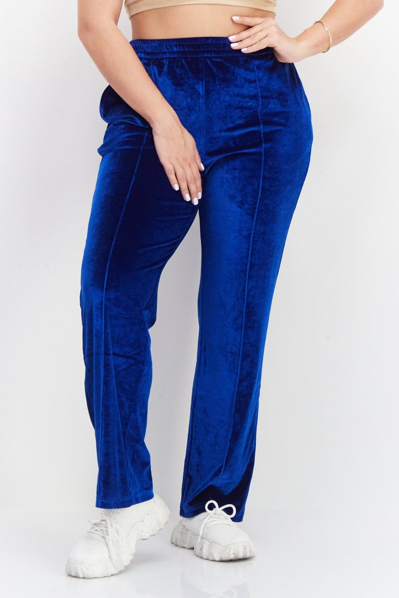 STEVE MADDEN Women Regular Fit Solid Pants, Blue - Image 1