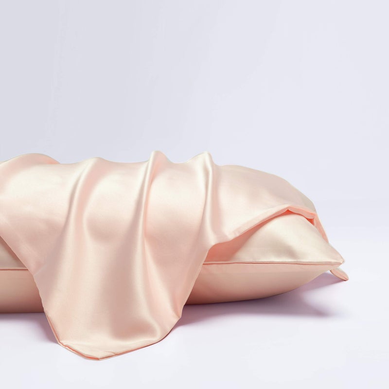 NTBAY Zippered Satin Pillow Cases for Hair and Skin  Luxury Standard Hidden Zipper Pillowcases Set of 2  20x26 Inches  Pink - Image 4