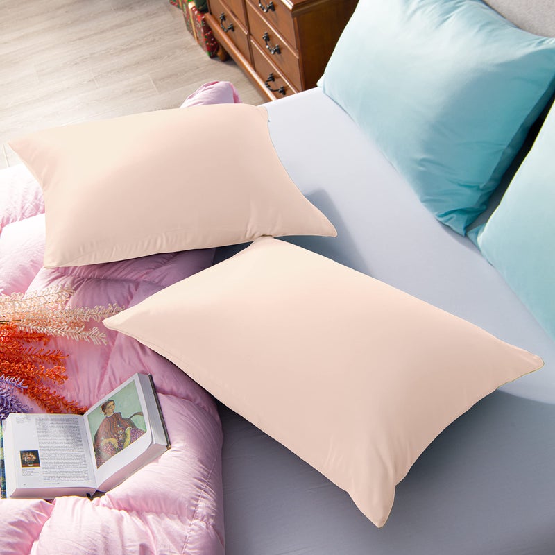 NTBAY Zippered Satin Pillow Cases for Hair and Skin  Luxury Standard Hidden Zipper Pillowcases Set of 2  20x26 Inches  Pink - Image 5