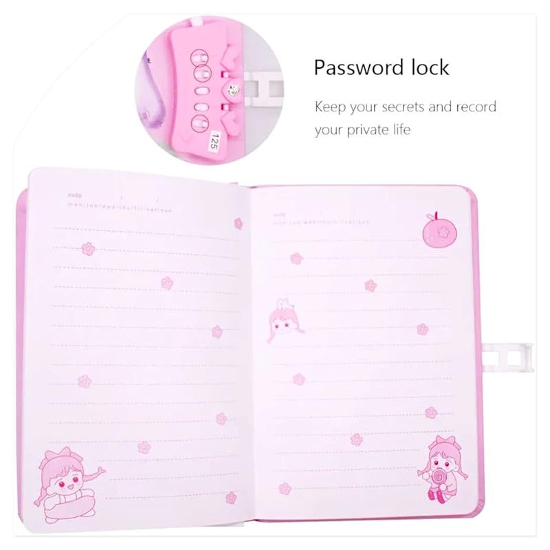 Tera13 Unicorn Diary For Girls (1 Diary 1 Pen) Note Book Diary For Girls Return Gifts Diary, Kids Diary With Pen, Unicorn Password Diary Birthday Return Gifts Diary For Girls & Boys, 80 Pages - Image 2