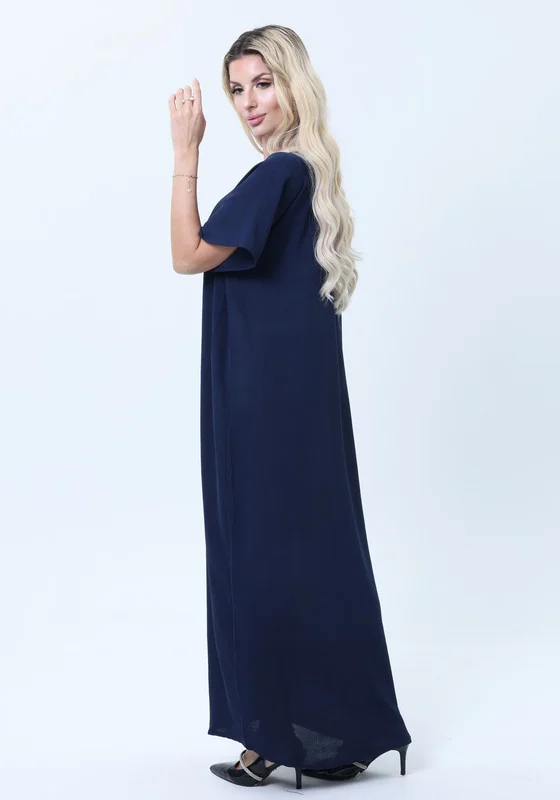 MSquare Fashion Navy Blue Women’s Under Abaya Inner Slip | Breathable And Modest Wear