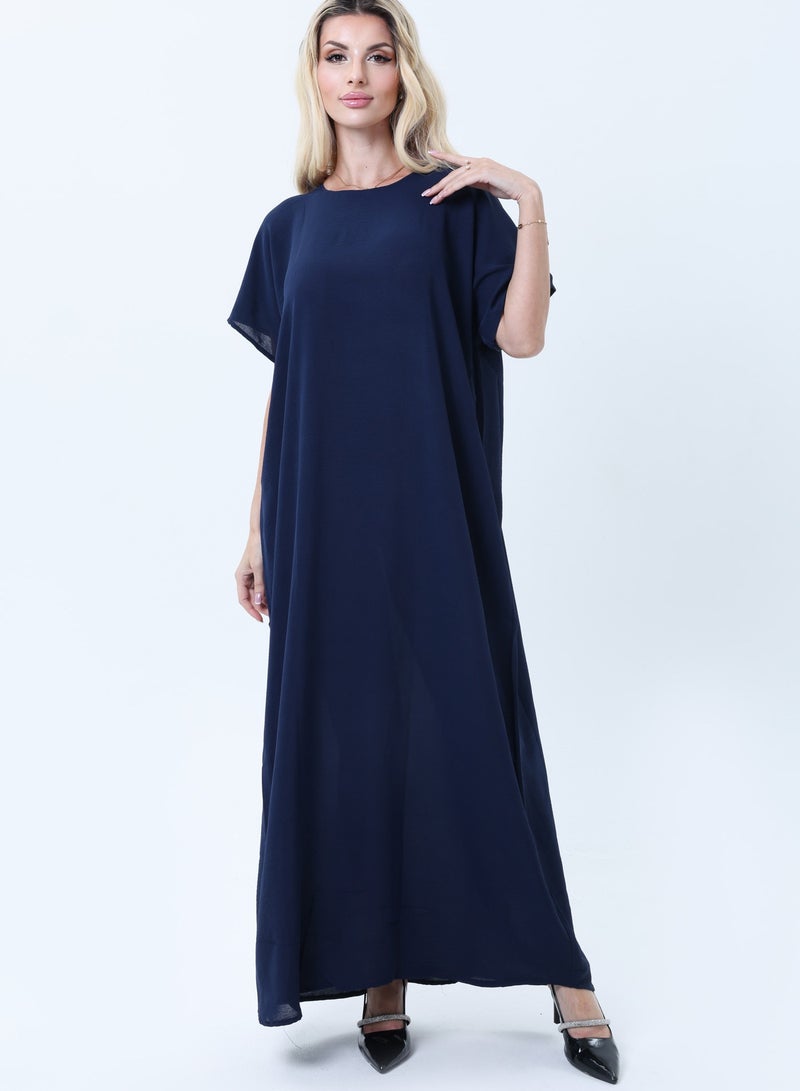 MSquare Fashion Navy Blue Women’s Under Abaya Inner Slip | Breathable And Modest Wear - Image 1