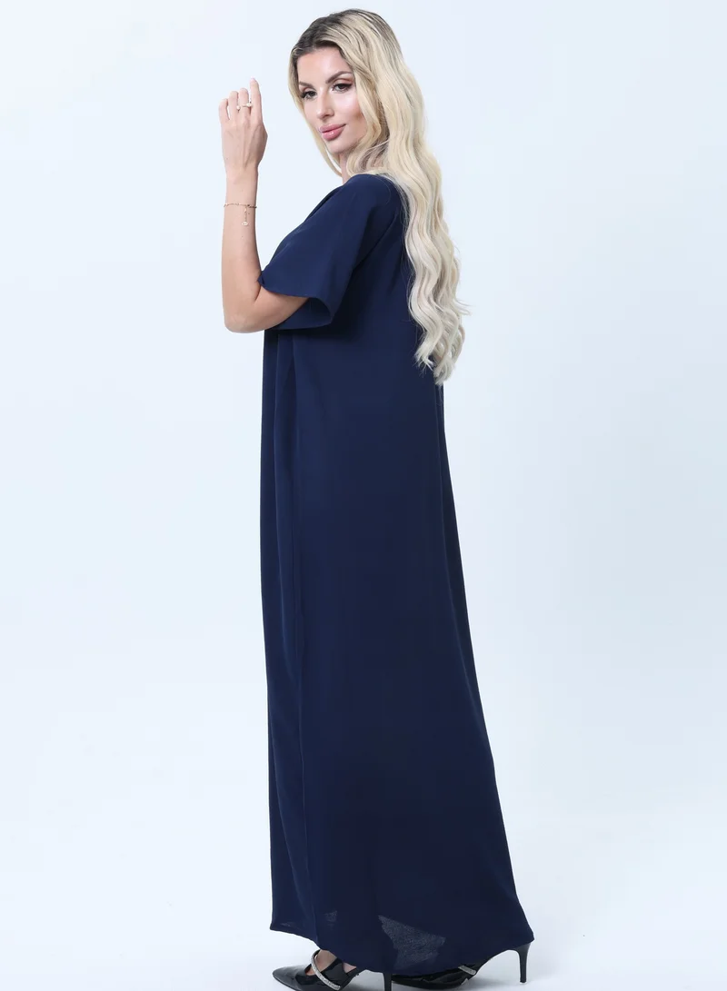 MSquare Fashion Navy Blue Women’s Under Abaya Inner Slip | Breathable And Modest Wear