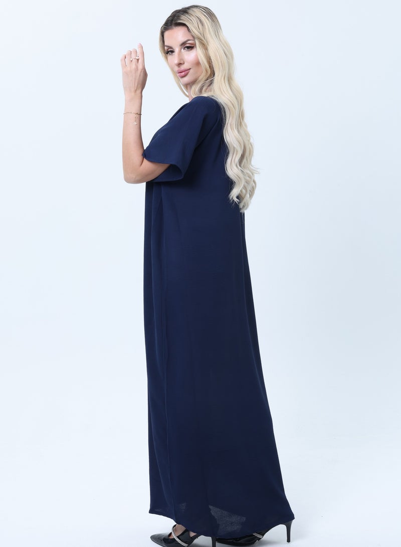 MSquare Fashion Navy Blue Women’s Under Abaya Inner Slip | Breathable And Modest Wear - Image 2