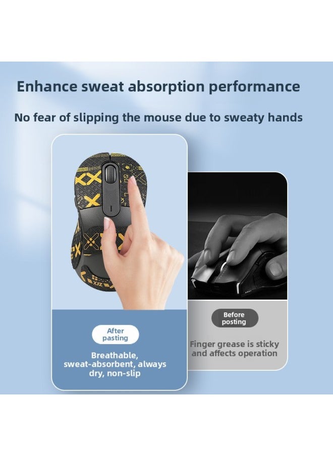 Generic - For Logitech M650L M750L Mouse Anti-slip Sticker Sweat-absorbent Printing Sticker M650l Palm Sticker Protective Film Sticker-Color:[all Inclusive] A Red Printed Mouse Sticker - Image 1
