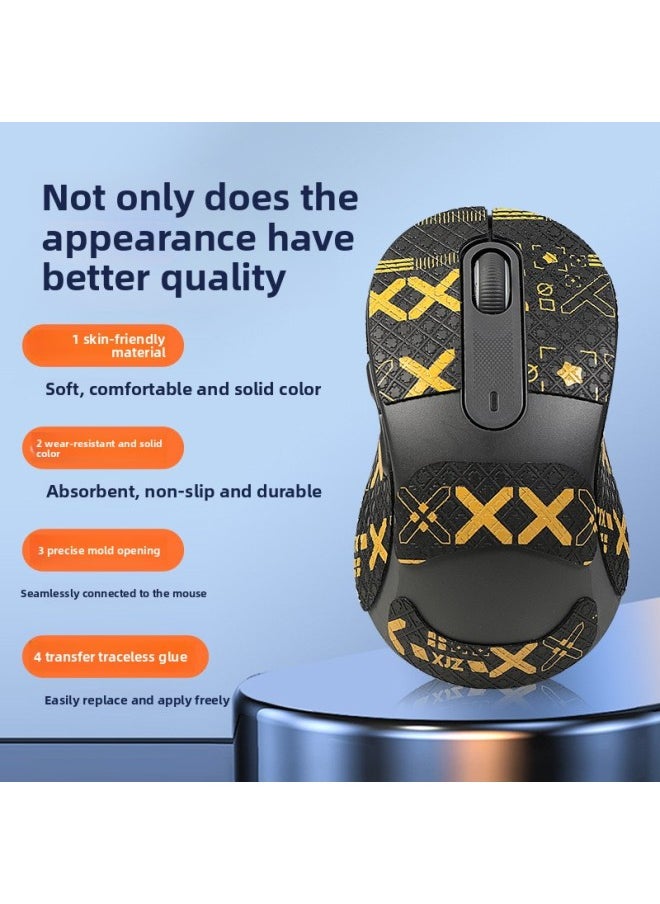 Generic - For Logitech M650L M750L Mouse Anti-slip Sticker Sweat-absorbent Printing Sticker M650l Palm Sticker Protective Film Sticker-Color:[all Inclusive] A Red Printed Mouse Sticker - Image 1