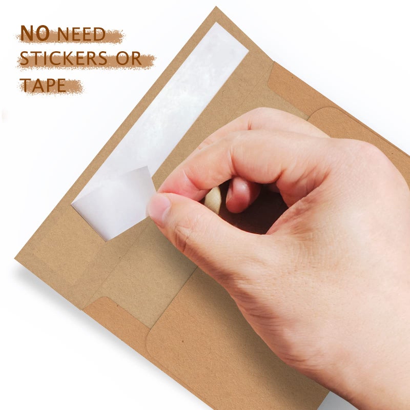 Goefun A7 Brown Kraft Envelopes Self Seal 100 Pack 120 GSMï¼ŒGoefun Printable 5x7 Envelopes for Invitation, Mailing, Weddings, Business, Birthday, Photos, Documents and DIY Cards - Image 3