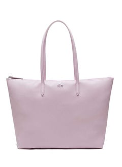 LACOSTE Women's L12.12 Concept Fashion Versatile Large Capacity Zipper Shoulder Bag Handbag Large Light Purple 45cm * 30cm * 12cm  - Image 1