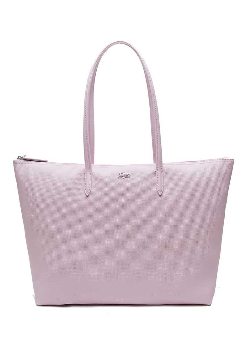 Lacoste Royal Purple Tote Bag (45x30x12cm) - Women's Elegant Handbag	PU Leather	Free Gift Wrapping - Image 1